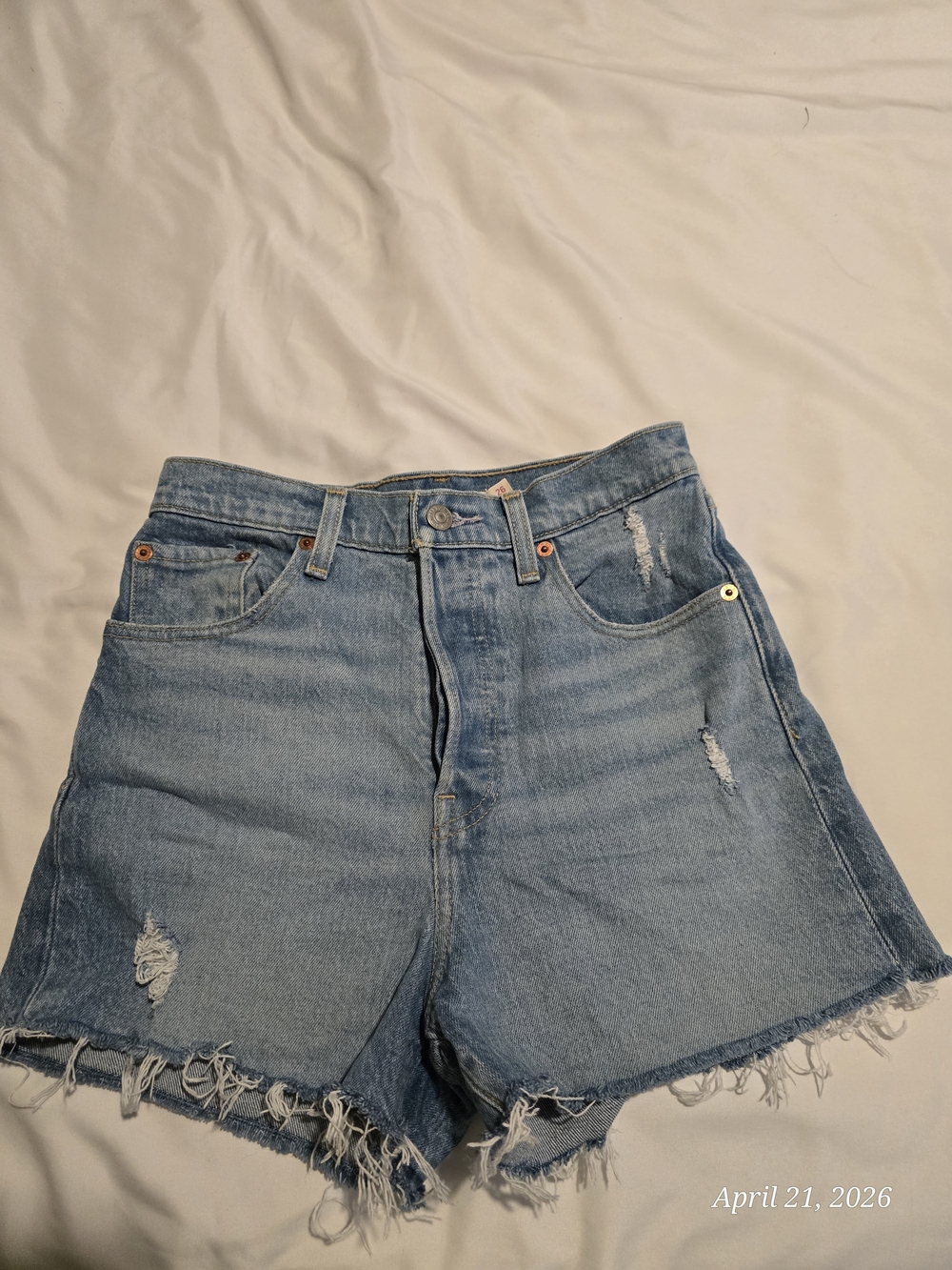 Classic Levi's Ribcage Women's Light Blue Denim Women's Shorts